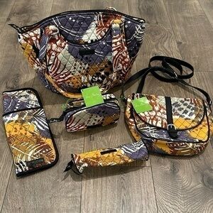 Vera Bradley bundle; Painted Feathers